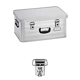 Enders Alubox 47 L mit Schloss Set - Aluminium Box 1 mm Wandstärke, spritzwasserdicht, stapelbar -...