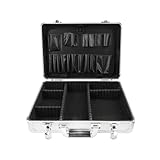 Hoteche Aluminium Werkzeugkoffer 42.5 * 30.5 * 12.5cm mit 2 Langen und 3 Kurzen Trennwänden,...