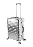 Travelhouse Oslo Aluminium Reisekoffer Silber M-65cm Hartschalenkoffer Reisetrolley Suitecase...