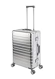 Travelhouse Oslo Alu Reisekoffer Silber M-65cm Hartschalenkoffer Reisetrolley Suitecase Trolley 2X...