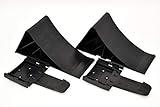 Komplett-Set: Unterlegkeile incl. Halter 2 Stück schwarz - 1600 kg - Bremskeil Anhänger Keile bis...