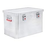 STIER Alubox, Aluminiumbox 65L, Staub- und spritzwasserresistent mit Gummidichtung und 2...