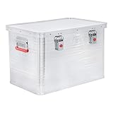 STIER Alubox, Aluminiumbox 65L, Staub- und spritzwasserresistent mit Gummidichtung und 2...