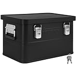 Trucky Aluminium Box mit Deckel Schwarz Alu Kiste Box Alukiste 30 Liter Transportbox Metallbox Alu...