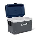 Igloo Maxcold 54 Passiv-Kühlbox, hochwertig Thermobox 51 Liter, Grau, Isolierbehälter für Camping...