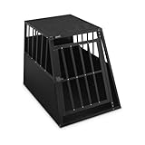 Defacto Hundetransportbox Alu Hundebox Reisebox Autobox Gittertür abschließbar Aluminium...