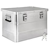 Aluminium Box mit Deckel Silber Alu Kiste Box Alukiste 65 Liter Transportbox Metallbox Alu...