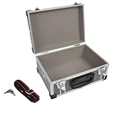 Perel Aufbewahrungskoffer, Alukoffer leer, Transport Koffer, Koffer alu, Aluminiumrahmen, Tragegurt,...