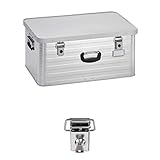 Enders Alubox 80 L mit Schloss Set - Aluminium Box 1 mm Wandstärke, spritzwasserdicht, stapelbar -...