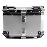 Aluminium-Topcase, Motorrad-Heckkasten universelle Befestigungshalterung große Kapazität 45L...