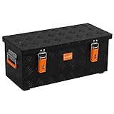 Alubox Strong - Black Edition ABX-R37 Aluminium Transportkiste aus 3mm Riffelblech 37 Liter in...