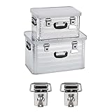 Enders Alubox 29 L + 63 L mit 2X Schloss Set - Aluminium Box stabile Wandstärke, spritzwasserdicht,...