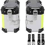 35L Aluminium Motorrad Seitenkoffer Motorradkoffer Tragbare Satteltaschenbox Seitengepäckkoffer...
