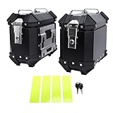 Ejoyous 18L Motorrad Seitenkoffer aus Aluminiumlegierung, Hartschalen-Satteltasche mit...