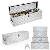 ACXIN Aufbewahrungsbox Alubox 800x220x225 mm, Aluminium Werkzeugkiste mit Schloss und 2 Schlüsseln,...