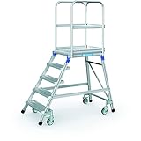 ZARGES Podesttreppe, einseitig 5 Stufen Z600