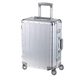 ALUMAXX 45170 Reisekoffer Orbit, Rollkoffer aus Aluminium, Trolleykoffer mit 4 doppelten 360°...