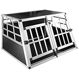 Petigi Hundetransportbox Hundebox Auto Alu Hunde Transportbox Aluminium Kofferraum Transport Box...