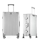 Aoliwei 100% Aluminium Koffer Handgepäck (45L) - Premium Vollaluminium Reisekoffer - Robuster...