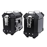 18L Motorrad-Seitenkoffer aus Aluminiumlegierung, Harte Satteltaschenbox mit Sicherheitsschloss und...