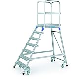 ZARGES Podesttreppe, einseitig 7 Stufen Z600