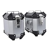 Motorrad-Seitenkoffer, 18 L, Aluminiumlegierung, Hochfest, Wasserdicht, Schnellverschluss, Passend...