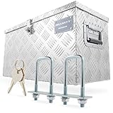 Aluminium Transportbox 615x265x300 mm Truckbox Deichselbox Werkzeugkasten Alubox Alukoffer
