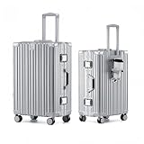 yuweijie Alu-Rahmen Handgepäck Koffer mit 4 Rollen · Hartschalen in 100% PC mit Getränkehalter ·...