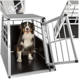 tectake® Hundebox Auto oder Hundebox für Zuhause, Aluminium Hundetransportbox, leicht und stabil,...