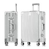 Aoliwei Koffer Handgepäck · Silber · Alu-Rahmen · Hartschalen in Polycarbonat · Trolley...
