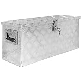 Trucky Truckbox, Deichselbox Aluminium, Anhängerbox 15 Größen, Werkzeugkiste mit Schloss und...