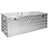 Trucky Truckbox aus Aluminium, Modell D210, 129x39x45 cm, Abschließbar, Robustes Riffelblech,...