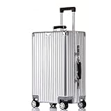 VALCLA Reisekoffer Koffer aus Aluminium-Magnesium-Legierung, Boarding-Trolley, Passwort-Box,...