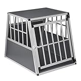 EUGAD Hundetransportbox Alu Hundebox Reisebox Autobox für große Hunde Husky Samojede Weimaraner...