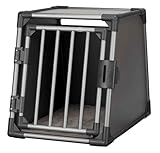 TRIXIE Hunde-Transportbox, Aluminium, M: 55 x 61 x 74 cm, grafit, stabil und geräuscharm,...