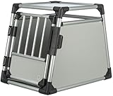 TRIXIE Hunde-Transportbox Aluminium in silber – S: 48 × 57 × 59 cm, stabile und geräuscharme...