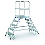 ZARGES Podesttreppe, beidseitig 5 Stufen Z600