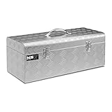 MSW Alubox Werkzeugkasten ATB-575 Deichselbox 31 L Transportbox Metallbox mit Deckel Werkzeugkoffer...