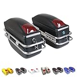 Motorradkoffer Satteltasche ABS Seitenkoffer Reisen Wasserdicht Mit Sicherheitsschloss, 6 Farben...