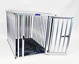 Callieway® ALU DOGBOX/Hundebox/ALU Hundkäfig für Büro und Daheim (nur vertikale Stäbe) (XLarge:...