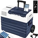KESSER® Kompressor Kühlbox elektrisch Gefrierbox, 52 Liter Mit APP-Steuerung USB-Anschluss 12/24 V...