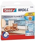 tesamoll Premium Flexible - Selbstklebende Silikondichtung zum Isolieren von Spalten an Fenstern und...