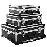 Arebos 3er Set Transportkoffer | 50 L Gesamtvolumen | abschließbar | mit Tragegurt und Schloss |...