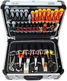 Famex 700-L Alu Werkzeugkoffer mit 2 Paletten mit 56 Einstecktaschen - max. Traglast 30 kg -...
