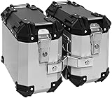 Graphic Aluminium-Seitenkoffer für Motorrad 25L Tour Trunk Universal-Hartschalen-Satteltaschen...