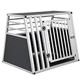 EUGAD Hundetransportbox Alu Hundebox Reisebox Autobox für große Hunde Husky Samojede Weimaraner...