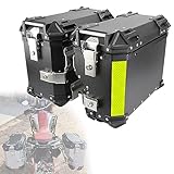 VUSNPL Aluminium Motorradkoffer Seitenkoffer für Motorrad 38L Universal Satteltaschen,Scooter...