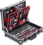 Meister Werkzeugkoffer 131-teilig - Stabiler Alu-Koffer - Werkzeug-Set - Für Haushalt, Garage &...