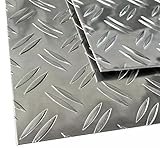 Aluminium Riffelblech Tränenblech DUETT | 2500x1250 2,5/4 mm | Alu Blechplatte geriffelt,...