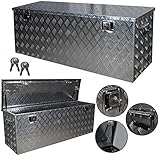 Trucky Truckbox, Deichselbox Aluminium, Anhängerbox 15 Größen, Werkzeugkiste mit Schloss und...